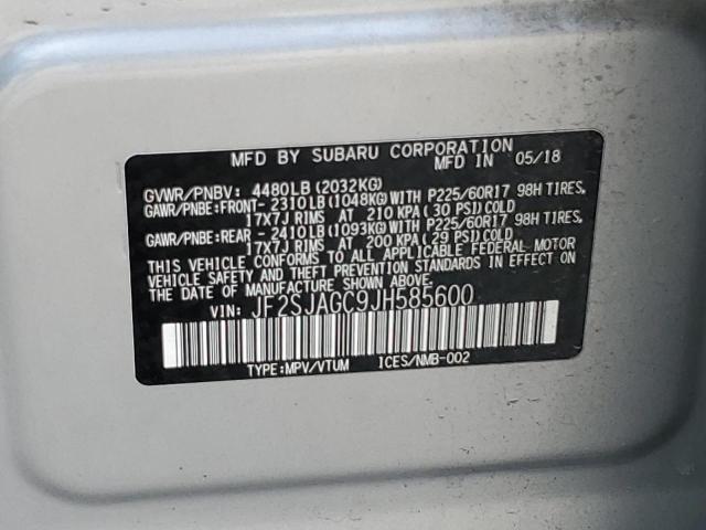 Photo 11 VIN: JF2SJAGC9JH585600 - SUBARU FORESTER 