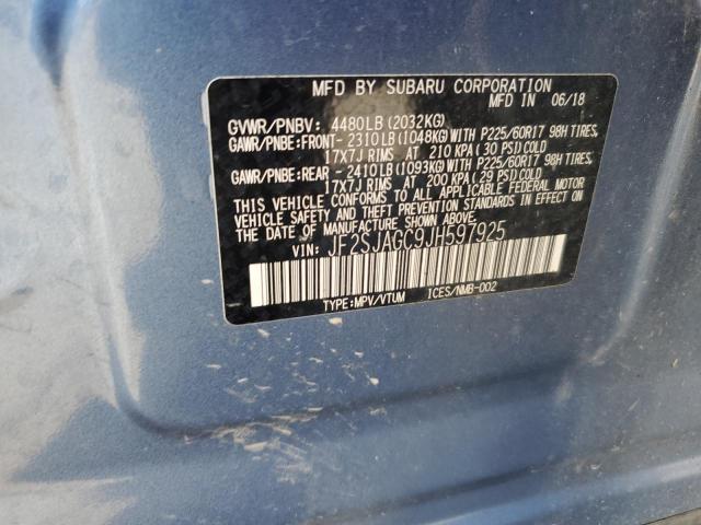 Photo 12 VIN: JF2SJAGC9JH597925 - SUBARU FORESTER 2 