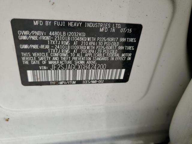 Photo 12 VIN: JF2SJAGCXGH424200 - SUBARU FORESTER 