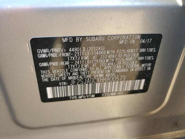 Photo 11 VIN: JF2SJAGCXHH800573 - SUBARU FORESTER 