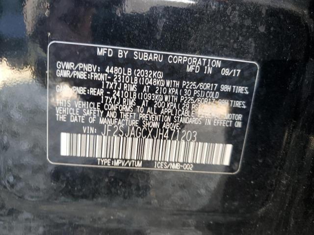 Photo 11 VIN: JF2SJAGCXJH471203 - SUBARU FORESTER 2 