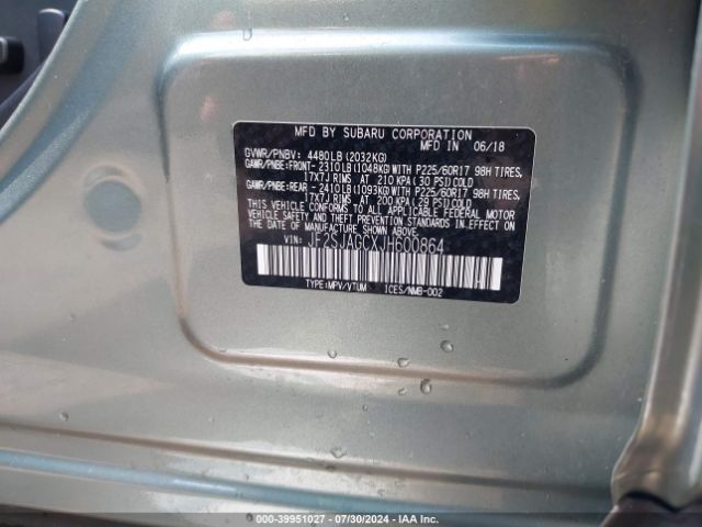 Photo 8 VIN: JF2SJAGCXJH600864 - SUBARU FORESTER 