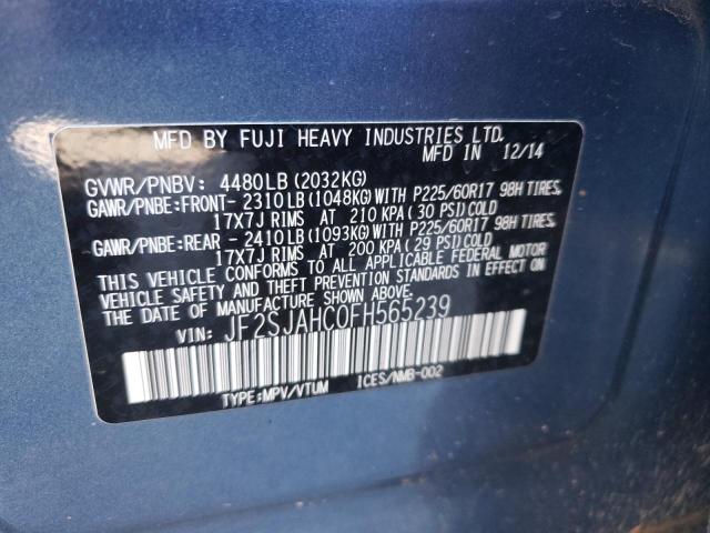 Photo 11 VIN: JF2SJAHC0FH565239 - SUBARU FORESTER 2 