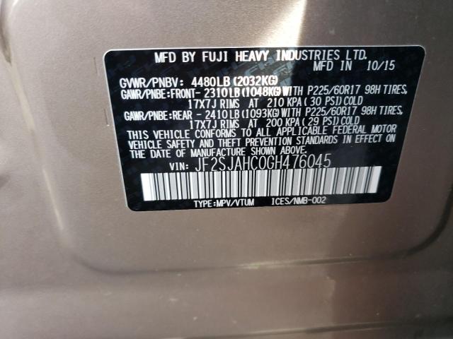 Photo 13 VIN: JF2SJAHC0GH476045 - SUBARU FORESTER 