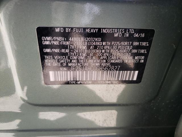 Photo 9 VIN: JF2SJAHC0GH562827 - SUBARU FORESTER 2 