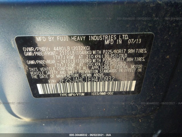 Photo 8 VIN: JF2SJAHC1EH470932 - SUBARU FORESTER 