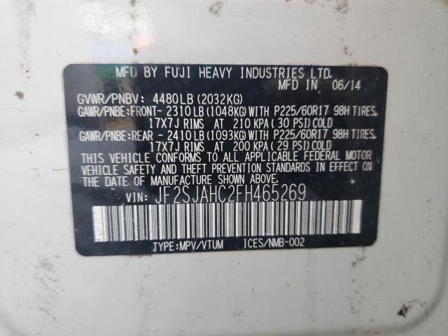 Photo 12 VIN: JF2SJAHC2FH465269 - SUBARU FORESTER 2 