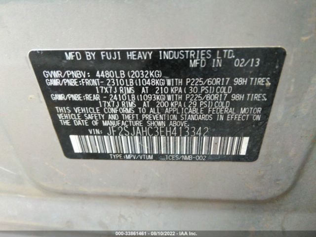 Photo 8 VIN: JF2SJAHC3EH413342 - SUBARU FORESTER 