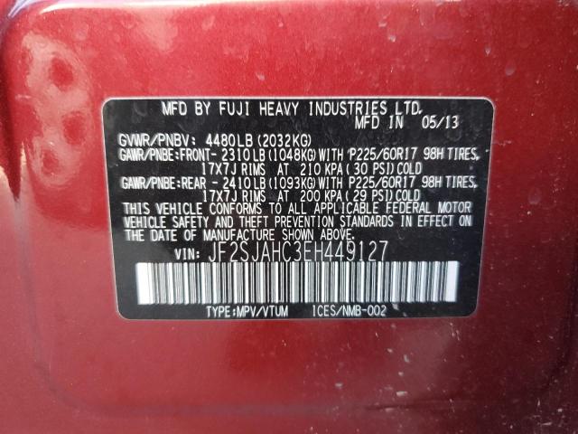 Photo 11 VIN: JF2SJAHC3EH449127 - SUBARU FORESTER 