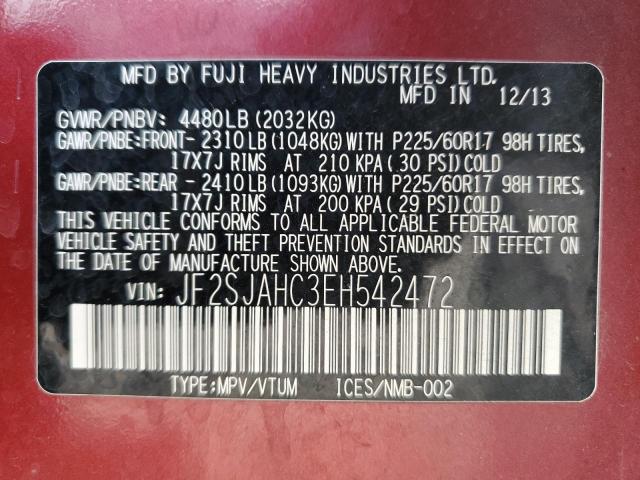 Photo 11 VIN: JF2SJAHC3EH542472 - SUBARU FORESTER 