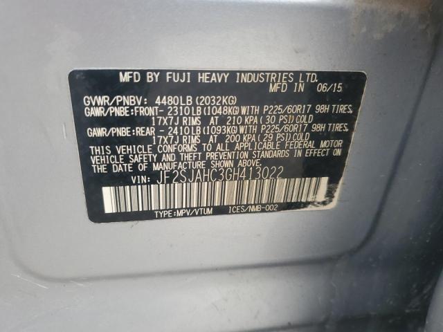 Photo 12 VIN: JF2SJAHC3GH413022 - SUBARU FORESTER 2 