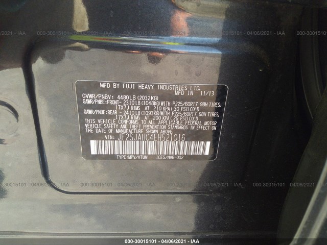 Photo 8 VIN: JF2SJAHC4EH521016 - SUBARU FORESTER 