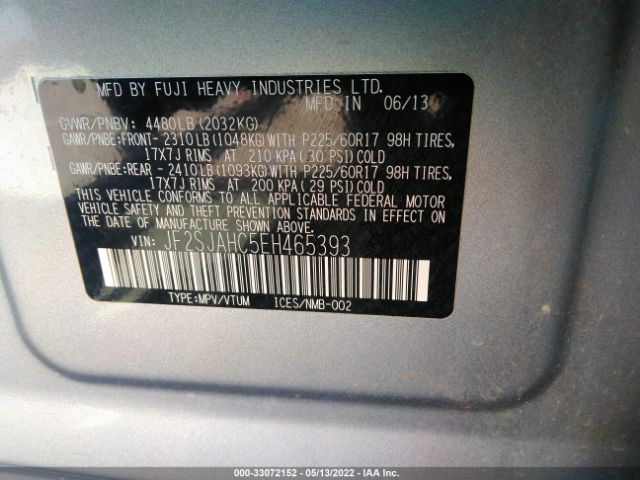 Photo 8 VIN: JF2SJAHC5EH465393 - SUBARU FORESTER 