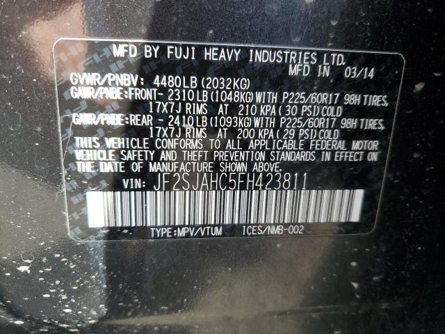 Photo 12 VIN: JF2SJAHC5FH423811 - SUBARU FORESTER 2 