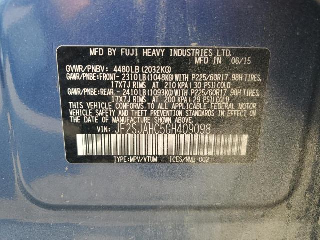 Photo 12 VIN: JF2SJAHC5GH409098 - SUBARU FORESTER 2 