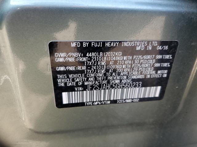 Photo 9 VIN: JF2SJAHC5GH560233 - SUBARU FORESTER 2 