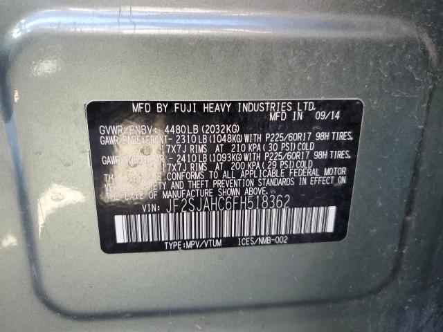 Photo 9 VIN: JF2SJAHC6FH518362 - SUBARU FORESTER 2 