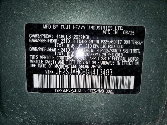 Photo 12 VIN: JF2SJAHC6GH413483 - SUBARU FORESTER 2 