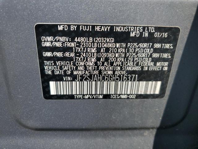 Photo 12 VIN: JF2SJAHC6GH516371 - SUBARU FORESTER 2 