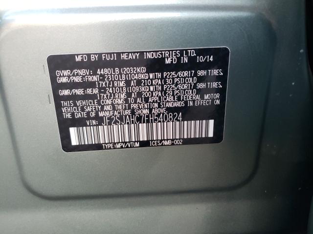 Photo 9 VIN: JF2SJAHC7FH540824 - SUBARU FORESTER 2 