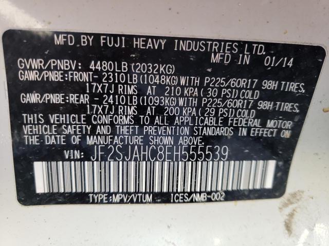 Photo 9 VIN: JF2SJAHC8EH555539 - SUBARU FORESTER 2 