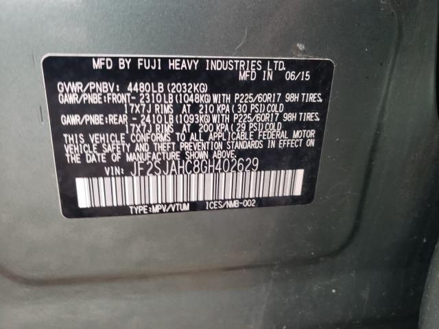 Photo 9 VIN: JF2SJAHC8GH402629 - SUBARU FORESTER 2 