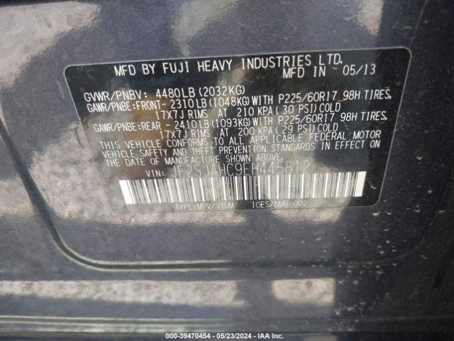 Photo 8 VIN: JF2SJAHC9EH445812 - SUBARU FORESTER 