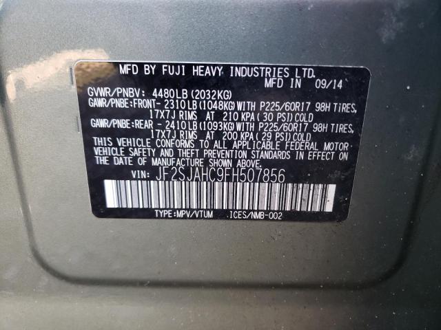 Photo 9 VIN: JF2SJAHC9FH507856 - SUBARU FORESTER 2 