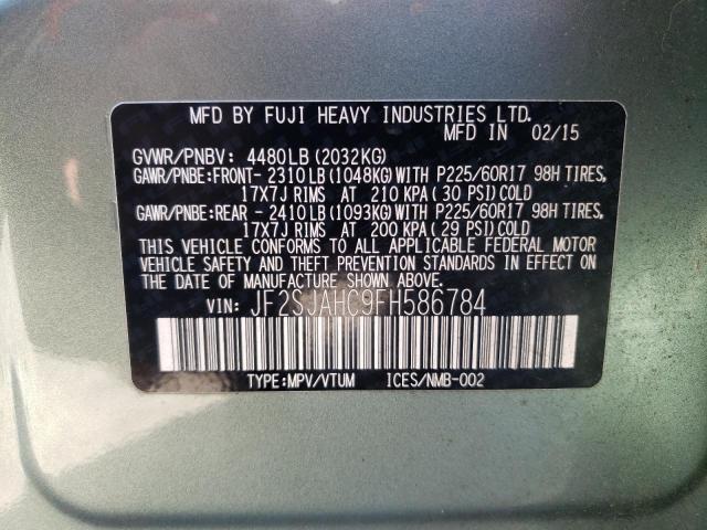 Photo 9 VIN: JF2SJAHC9FH586784 - SUBARU FORESTER 2 