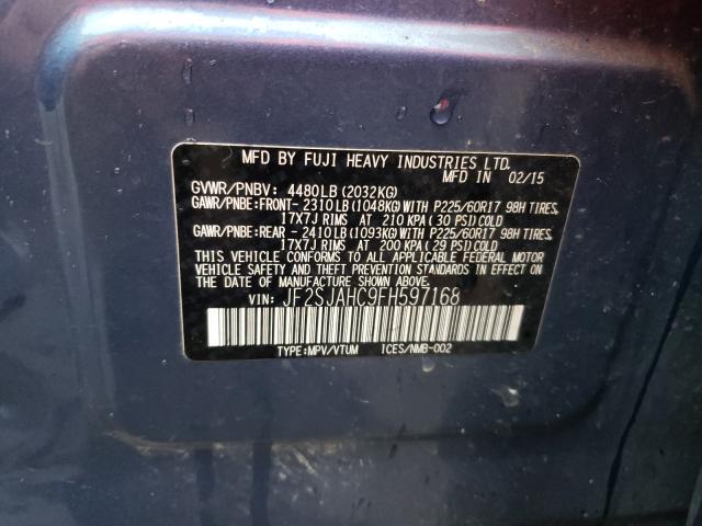 Photo 9 VIN: JF2SJAHC9FH597168 - SUBARU FORESTER 2 