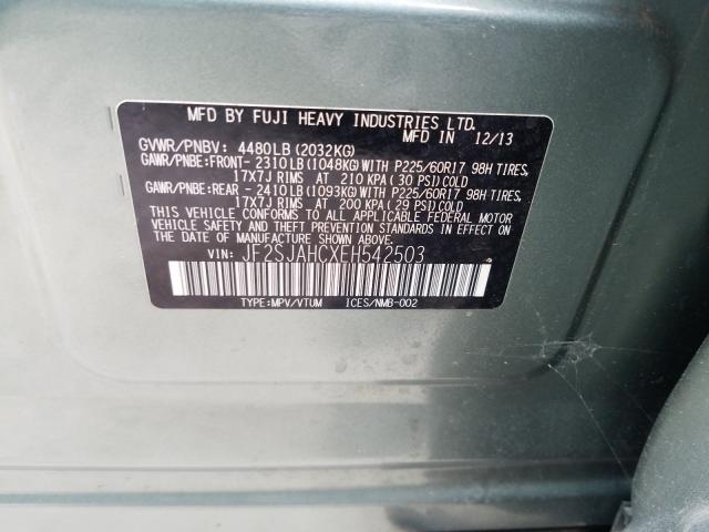 Photo 9 VIN: JF2SJAHCXEH542503 - SUBARU FORESTER 2 