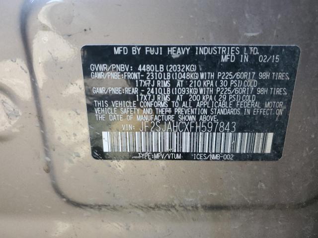 Photo 12 VIN: JF2SJAHCXFH597843 - SUBARU FORESTER 2 