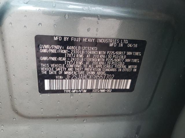 Photo 11 VIN: JF2SJAHCXGH557702 - SUBARU FORESTER 