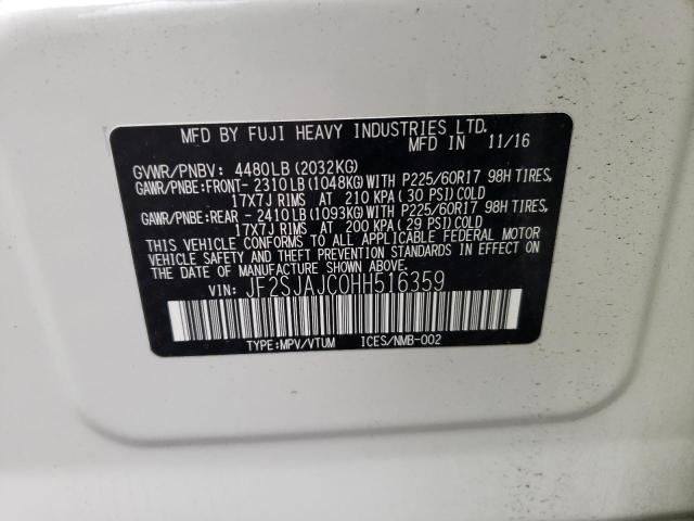 Photo 9 VIN: JF2SJAJC0HH516359 - SUBARU FORESTER 