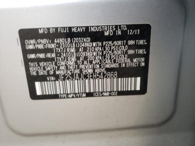 Photo 9 VIN: JF2SJAJC3EH542868 - SUBARU FORESTER 2 