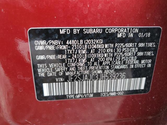 Photo 13 VIN: JF2SJAJC3JH539236 - SUBARU FORESTER 