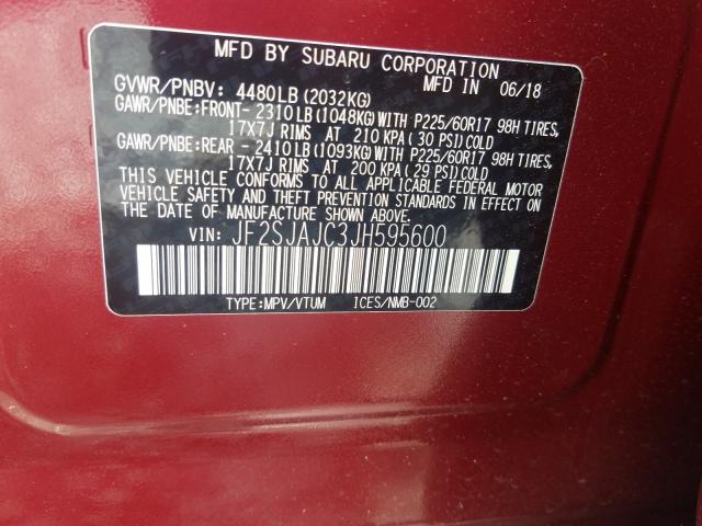 Photo 9 VIN: JF2SJAJC3JH595600 - SUBARU FORESTER 2 