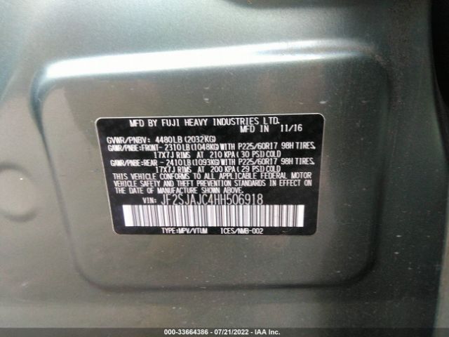 Photo 8 VIN: JF2SJAJC4HH506918 - SUBARU FORESTER 