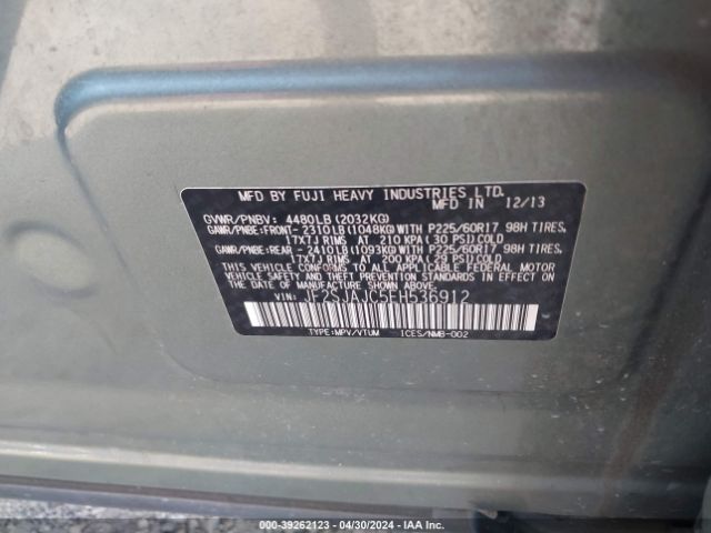 Photo 8 VIN: JF2SJAJC5EH536912 - SUBARU FORESTER 