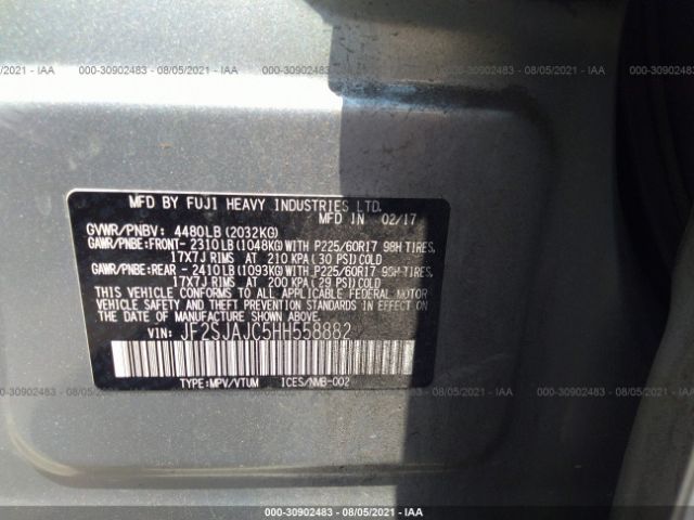 Photo 8 VIN: JF2SJAJC5HH558882 - SUBARU FORESTER 