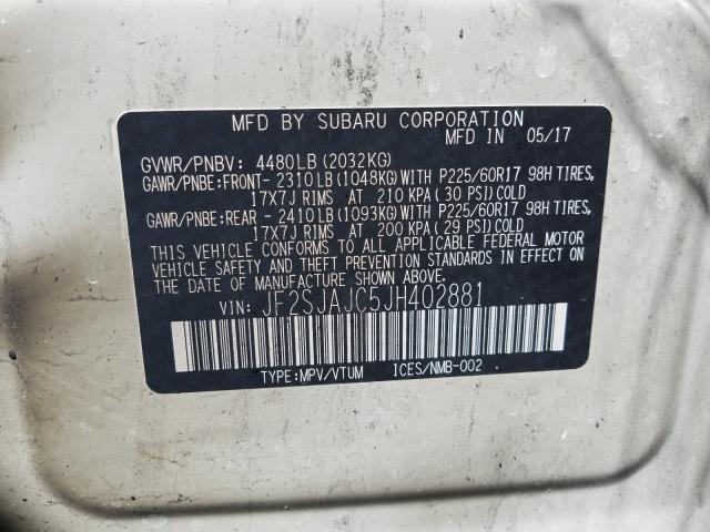 Photo 9 VIN: JF2SJAJC5JH402881 - SUBARU FORESTER 2 