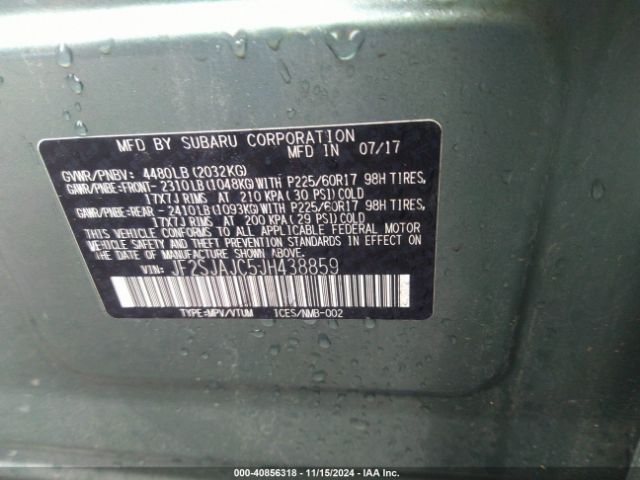 Photo 8 VIN: JF2SJAJC5JH438859 - SUBARU FORESTER 