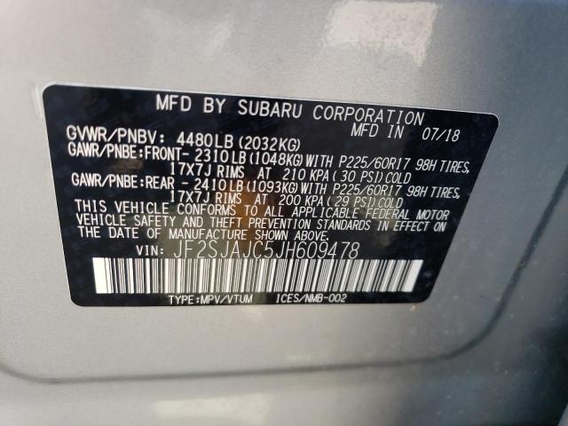 Photo 11 VIN: JF2SJAJC5JH609478 - SUBARU FORESTER 