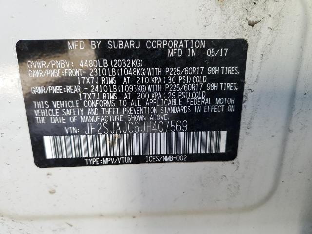 Photo 12 VIN: JF2SJAJC6JH407569 - SUBARU FORESTER 2 