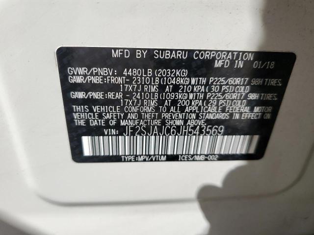 Photo 11 VIN: JF2SJAJC6JH543569 - SUBARU FORESTER 