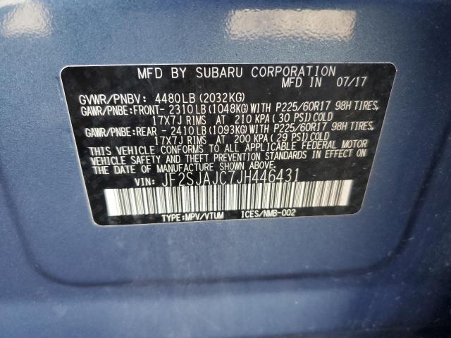 Photo 11 VIN: JF2SJAJC7JH446431 - SUBARU FORESTER 2 