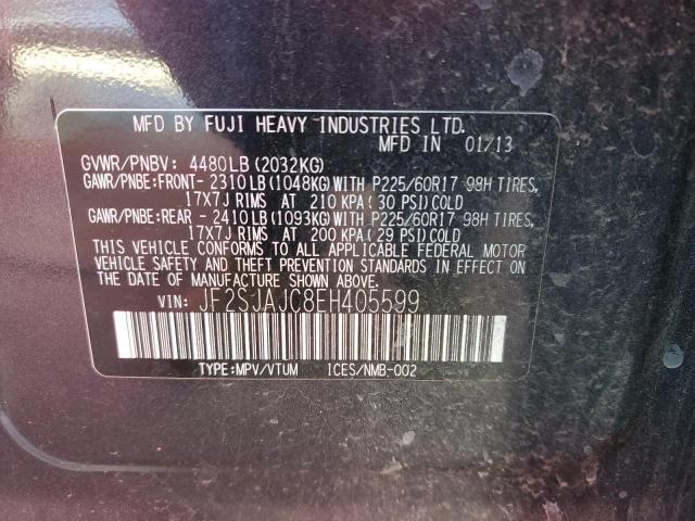 Photo 12 VIN: JF2SJAJC8EH405599 - SUBARU FORESTER 2 