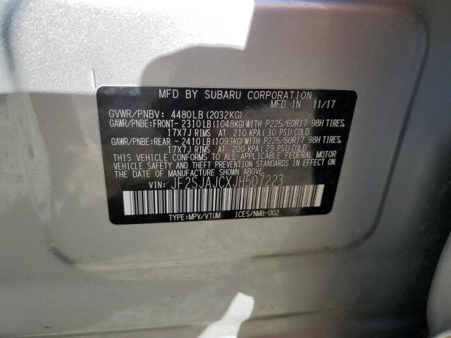 Photo 12 VIN: JF2SJAJCXJH507223 - SUBARU FORESTER 