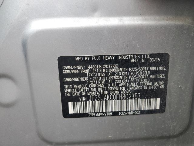 Photo 12 VIN: JF2SJAKC0FH802353 - SUBARU FORESTER 2 