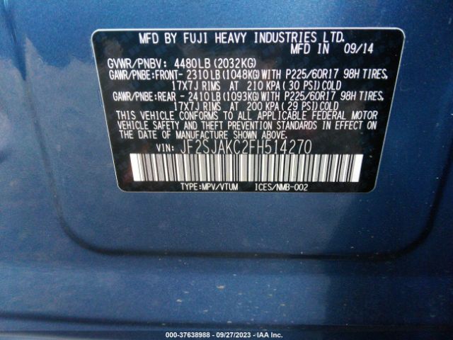 Photo 8 VIN: JF2SJAKC2FH514270 - DODGE RAM 1500 